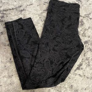 Black Paisley Leggings
